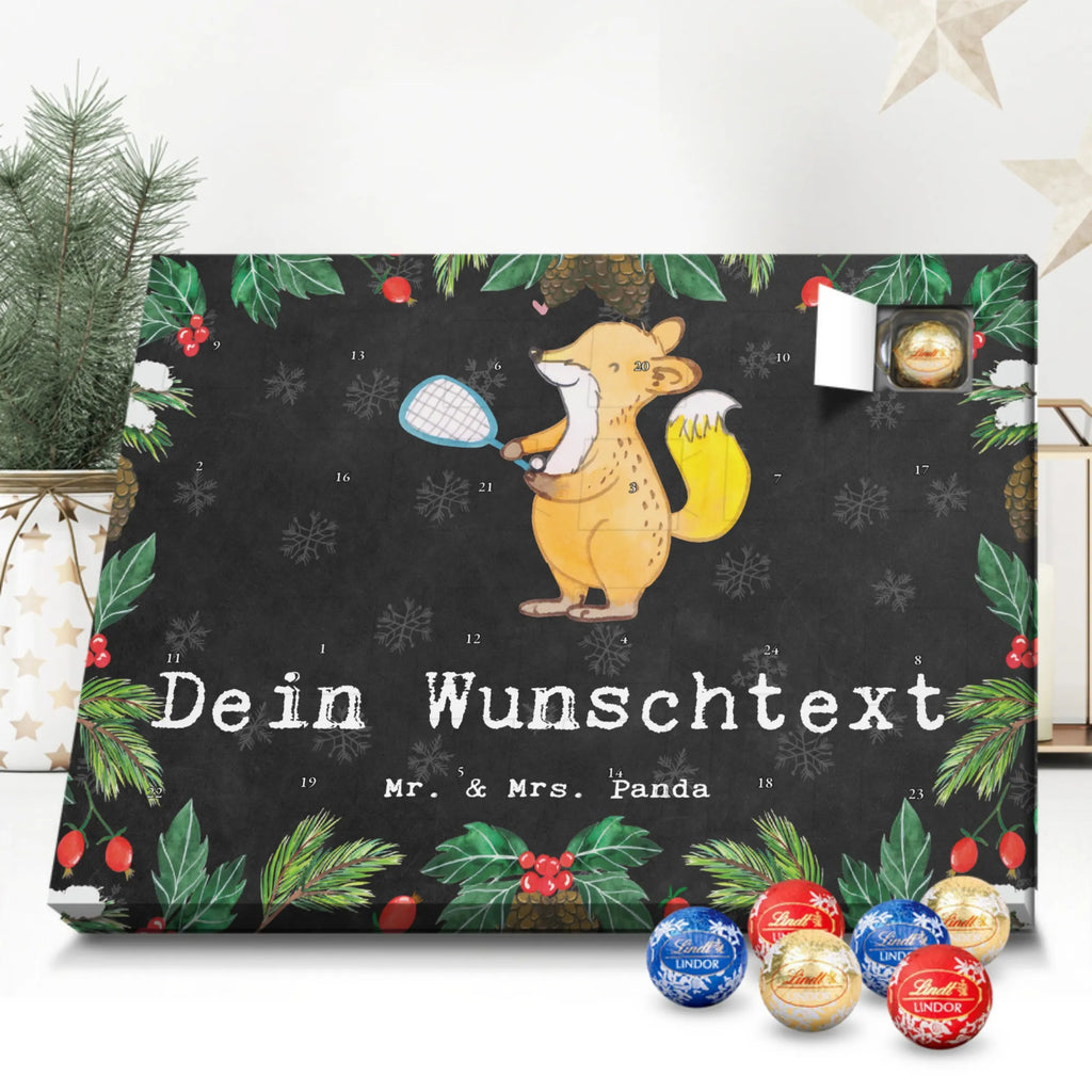 Adventskalender mit Namen Fuchs Squash spielen Personalisierter Adventskalender, Adventskalender mit Namen, Sportart, Geschenk, Hobby, Danke, Dankeschön, Auszeichnung, Gewinn, Sportler, Sport, Schenken, Squashhalle, Ballsport, Squash spielen