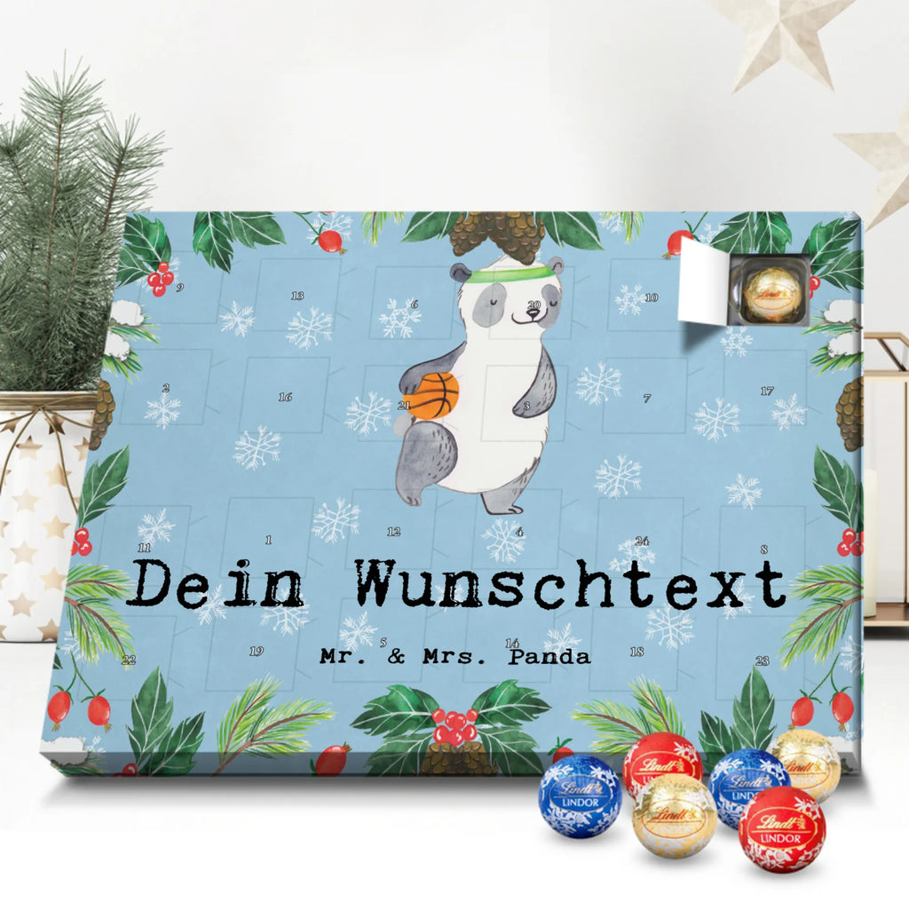 Personalisierter Schoko Adventskalender Panda Basketball Adventskalender mit Namen, Personalisierter Adventskalender, Auszeichnung, Schenken, Hobby, Sport, Sportler, Dankeschön, Gewinn, Sportart, Danke, Geschenk, Basketballplatz, Basketball, Basketball Verband, Basketball Verein