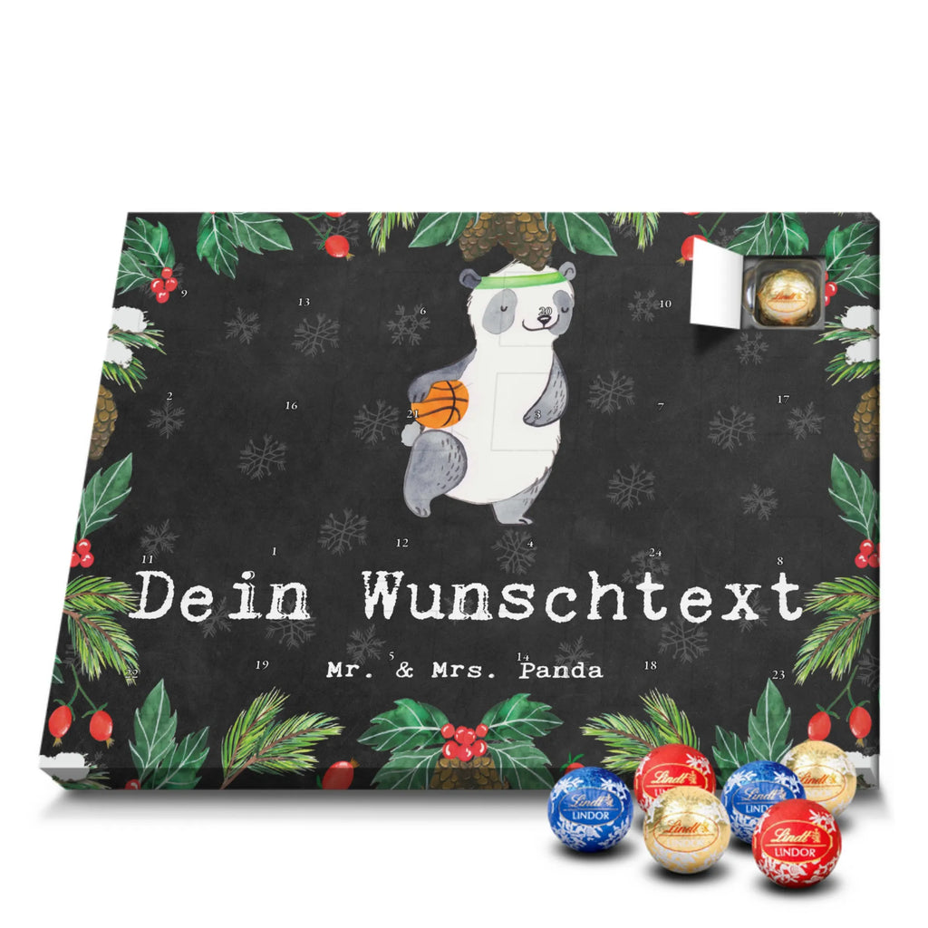 Personalisierter Schoko Adventskalender Panda Basketball Adventskalender mit Namen, Personalisierter Adventskalender, Auszeichnung, Schenken, Hobby, Sport, Sportler, Dankeschön, Gewinn, Sportart, Danke, Geschenk, Basketballplatz, Basketball, Basketball Verband, Basketball Verein