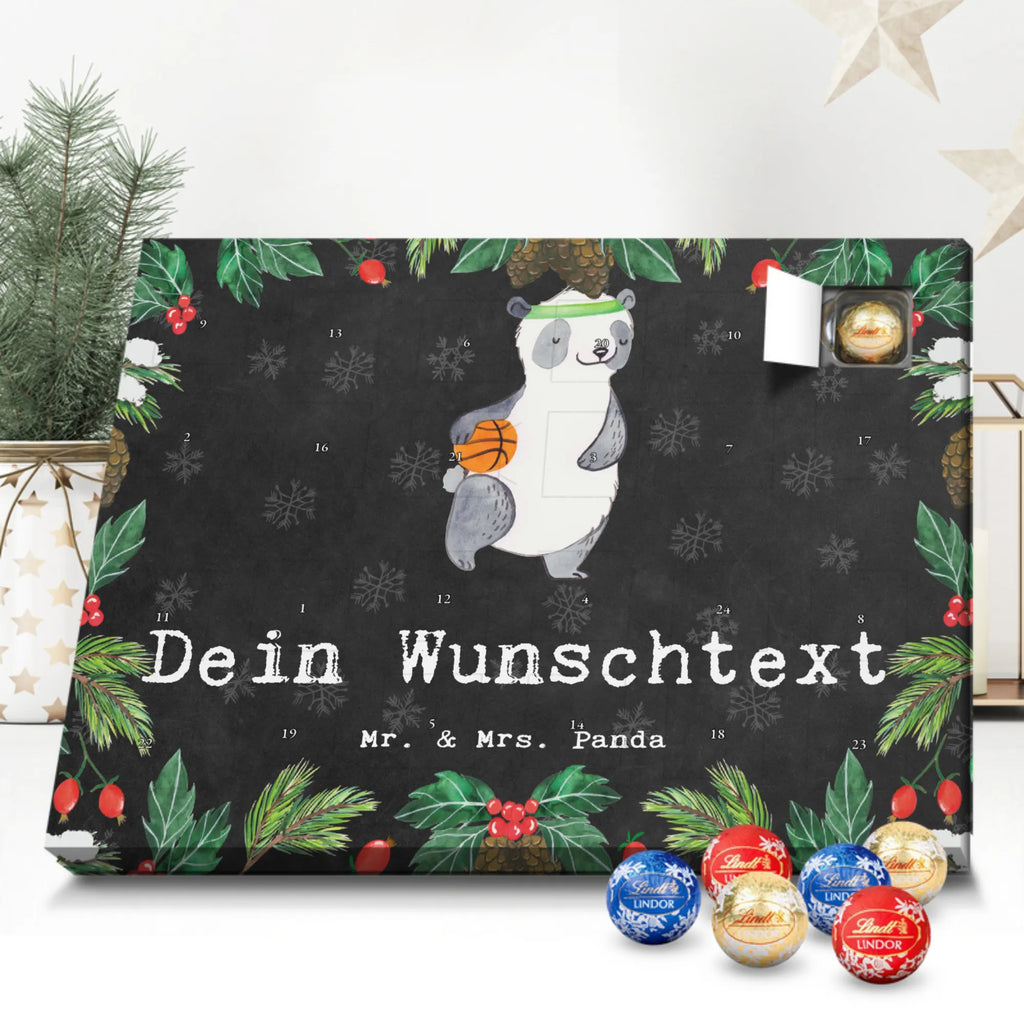 Personalisierter Schoko Adventskalender Panda Basketball Adventskalender mit Namen, Personalisierter Adventskalender, Auszeichnung, Schenken, Hobby, Sport, Sportler, Dankeschön, Gewinn, Sportart, Danke, Geschenk, Basketballplatz, Basketball, Basketball Verband, Basketball Verein