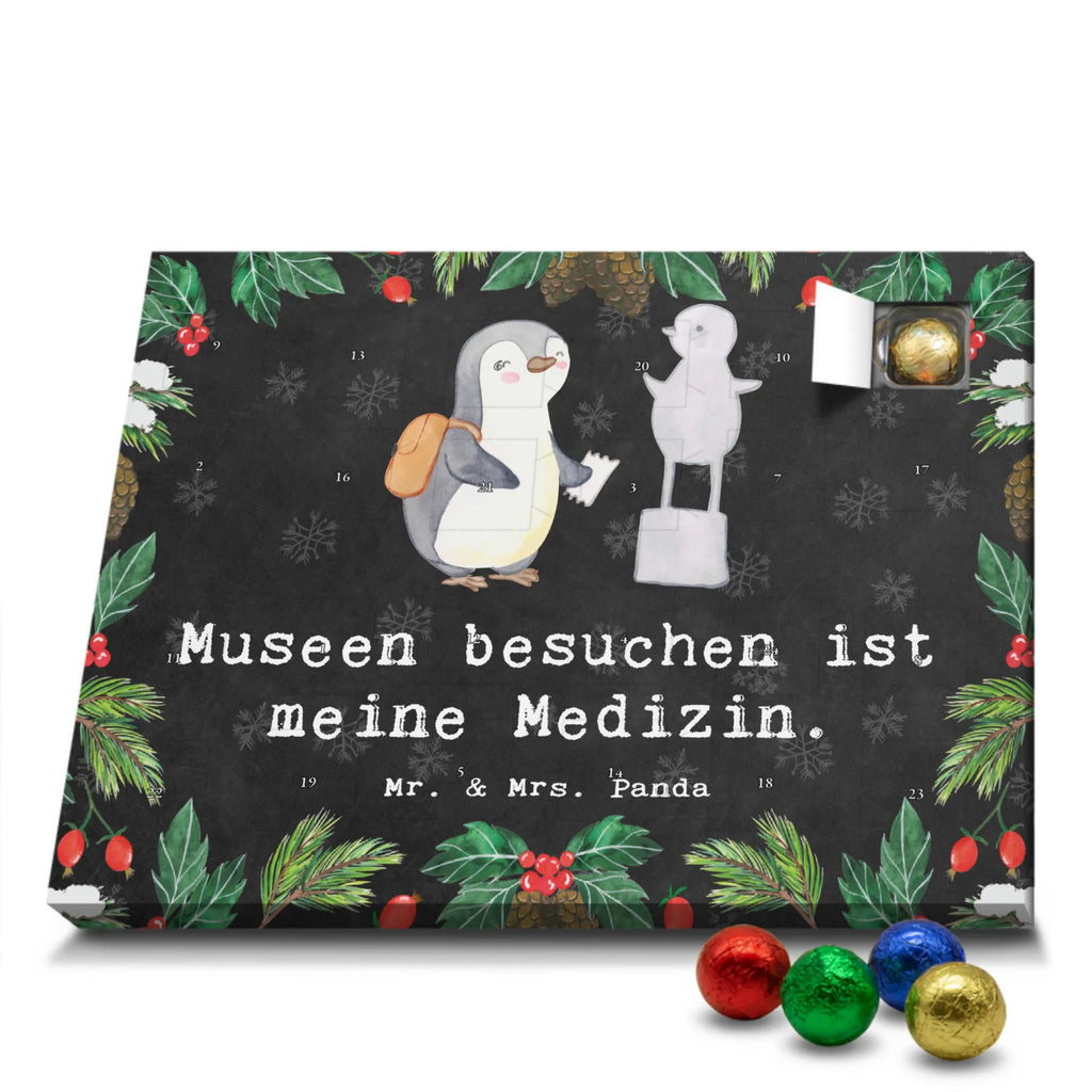 Chocolate advent calendar penguin to visit a museum giving, Gift, thank you, award, profit, athlete, museums, Visit museum