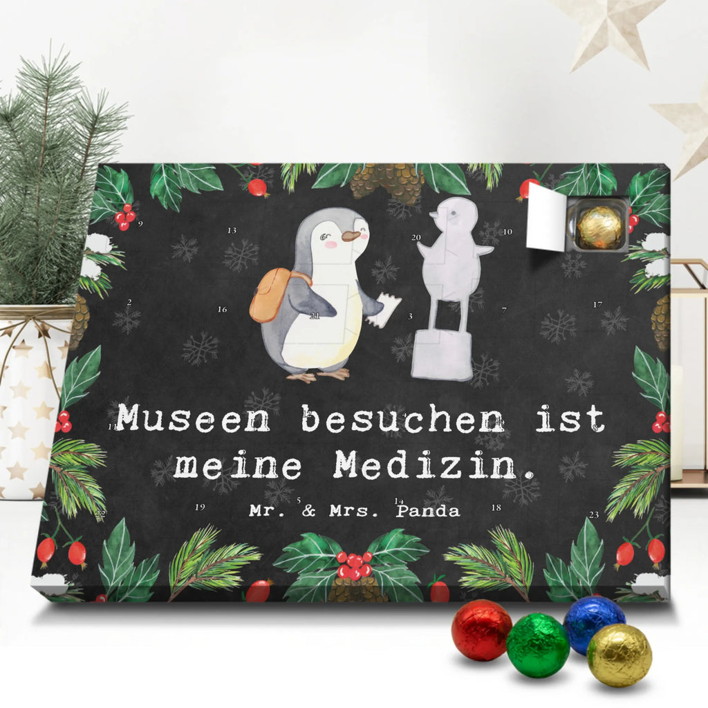 Chocolate advent calendar penguin to visit a museum giving, Gift, thank you, award, profit, athlete, museums, Visit museum
