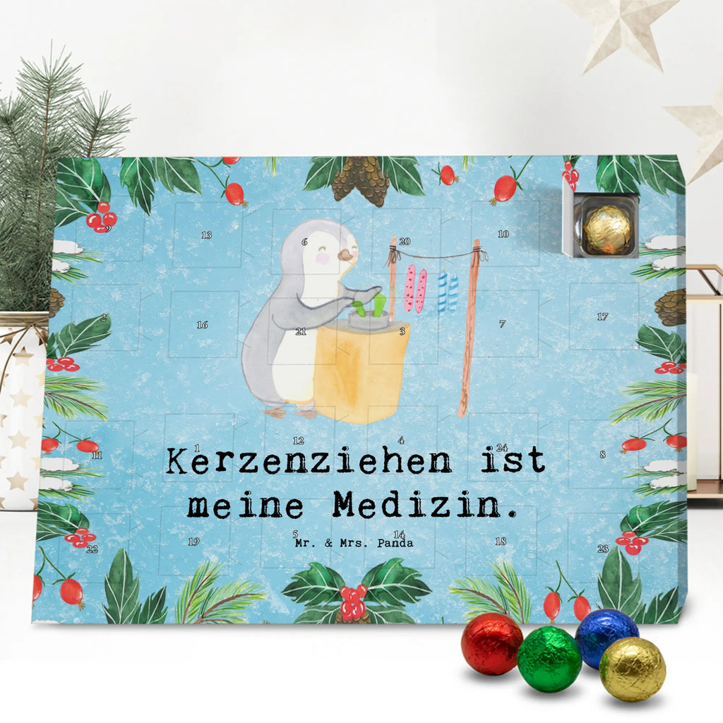 Chocolate advent calendar penguin candle making giving, Gift, thank you, award, profit, athlete, make decorations, candle making. DIY, Candle making