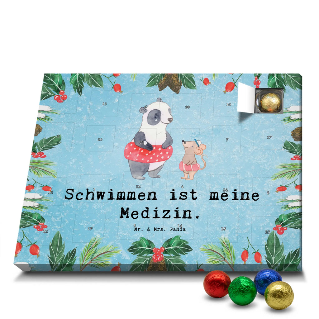 Chocolate advent calendar otter To swim giving, Gift, thank you, award, profit, athlete, water sports, swimming lessons, Swimming