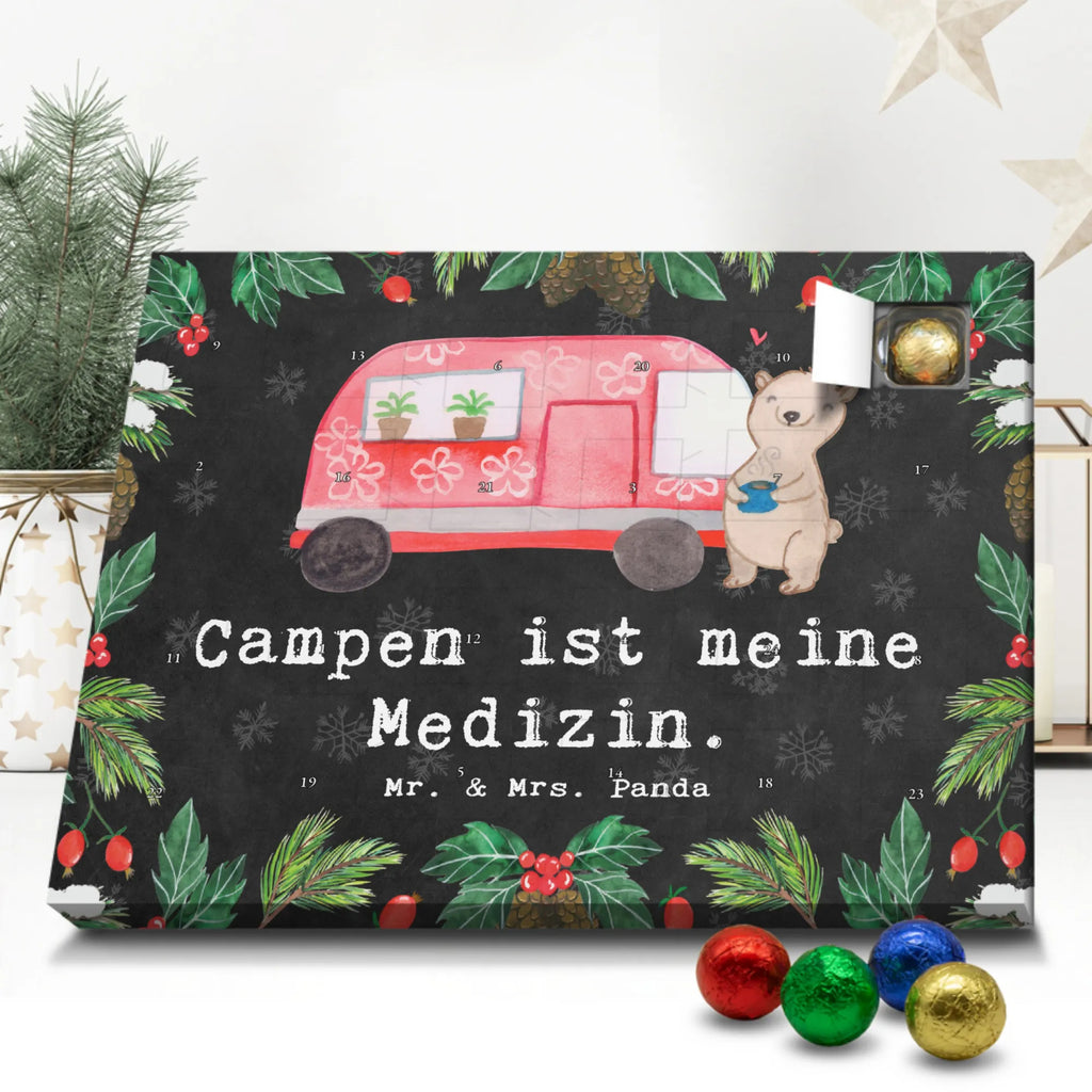 Chocolate advent calendar bear camper giving, Gift, thank you, award, profit, athlete, RV, Campground, Road Trip, Vacation
