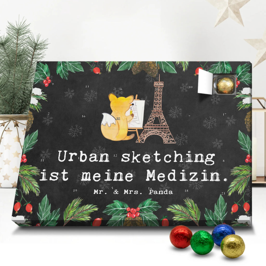 Chocolate advent calendar Fox Urban sketching giving, Gift, thank you, award, profit, athlete, painting, drawing, drawing school