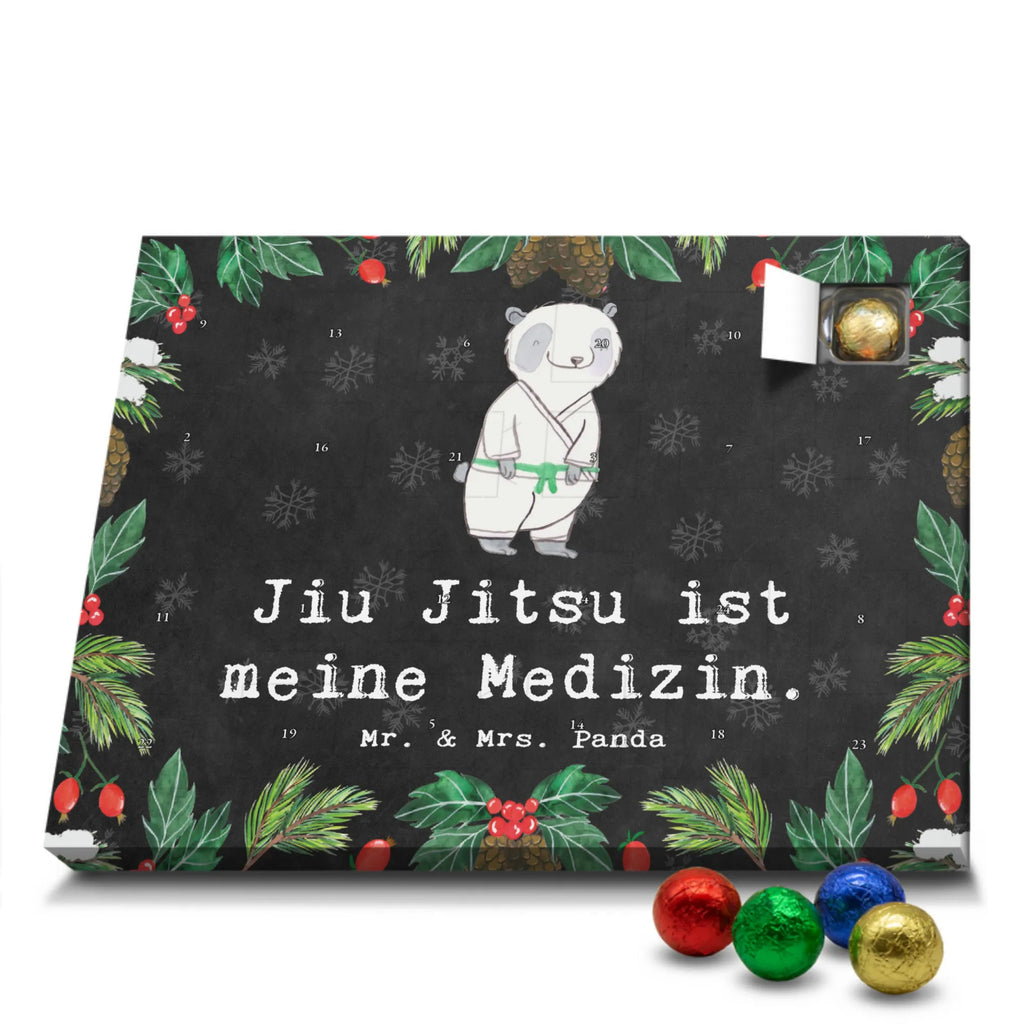 Chocolate advent calendar panda Jiu Jitsu giving, Gift, thank you, award, profit, athlete, self defense, Japanese martial art