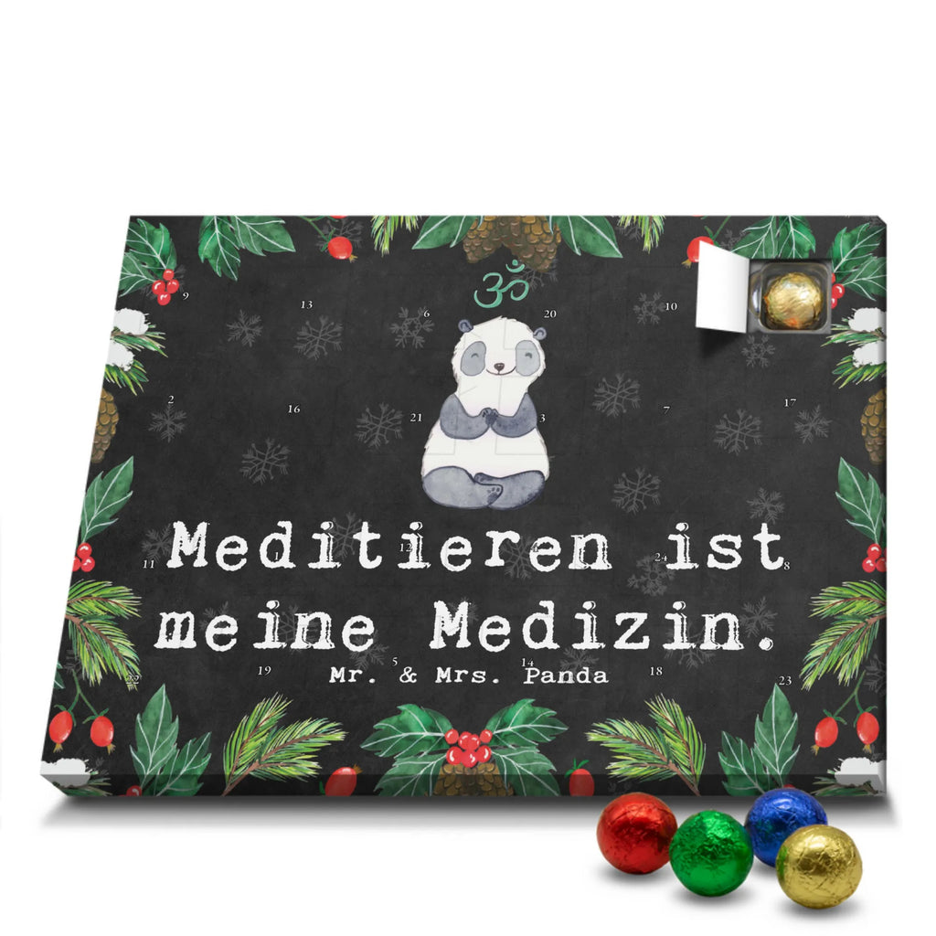 Chocolate advent calendar panda meditate giving, Gift, thank you, award, profit, athlete, meditation course, Meditate