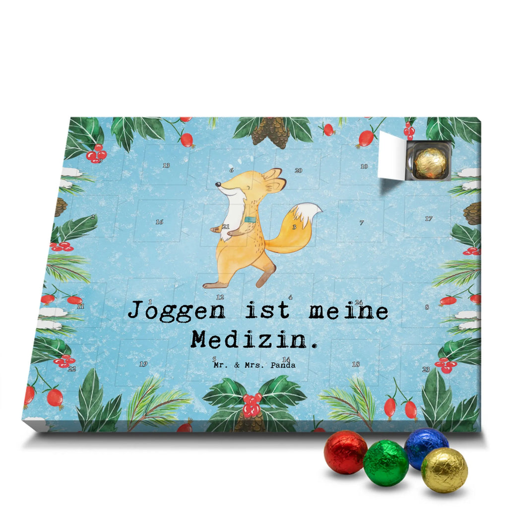 Chocolate advent calendar Fox Jog giving, Gift, thank you, award, profit, athlete, running, jogging