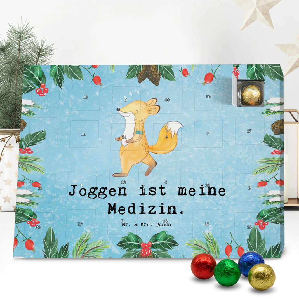 Chocolate advent calendar Fox Jog giving, Gift, thank you, award, profit, athlete, running, jogging