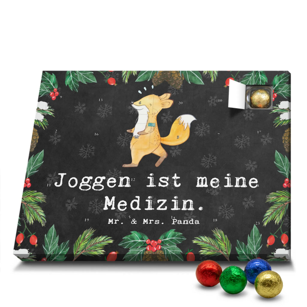 Chocolate advent calendar Fox Jog giving, Gift, thank you, award, profit, athlete, running, jogging