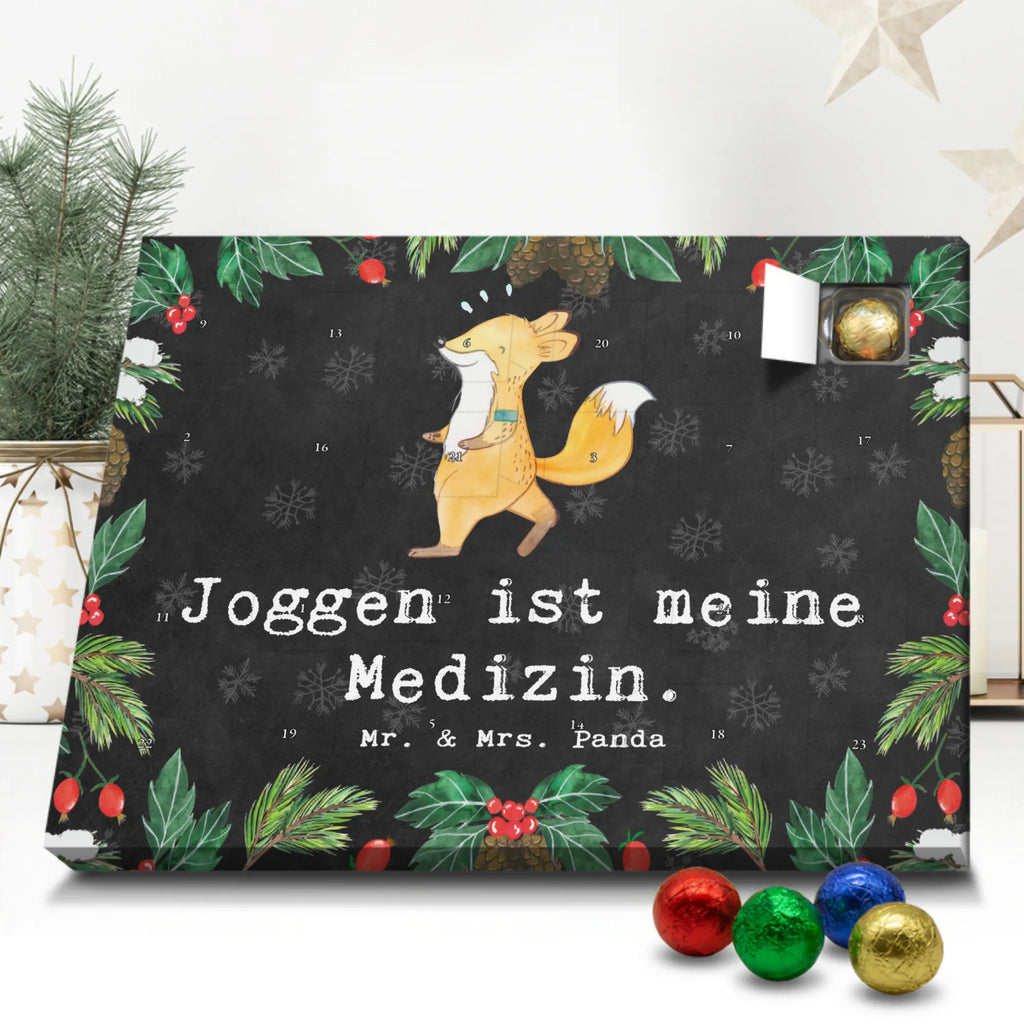 Chocolate advent calendar Fox Jog giving, Gift, thank you, award, profit, athlete, running, jogging