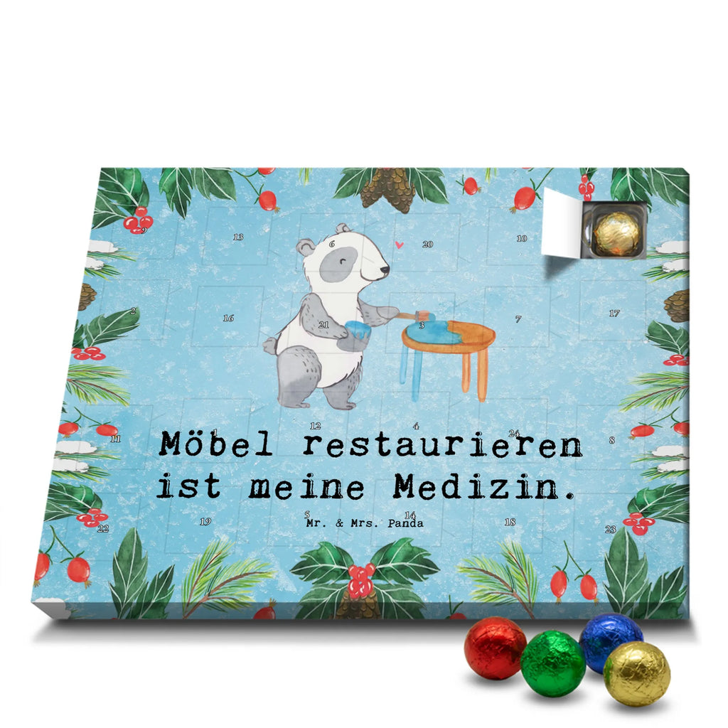 Chocolate advent calendar panda restore furniture giving, Gift, thank you, award, profit, athlete, craft, Restore furniture, restore antique furniture, restorer