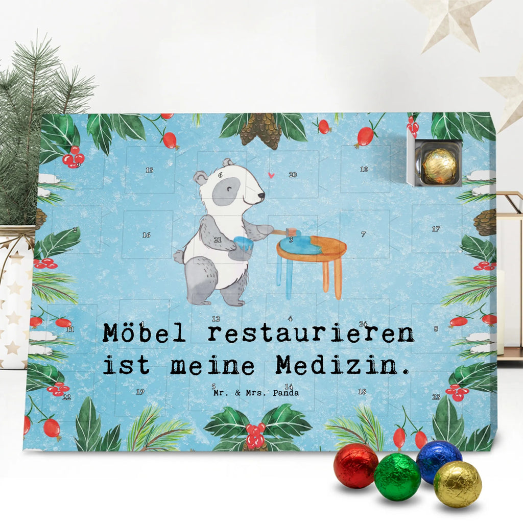 Chocolate advent calendar panda restore furniture giving, Gift, thank you, award, profit, athlete, craft, Restore furniture, restore antique furniture, restorer