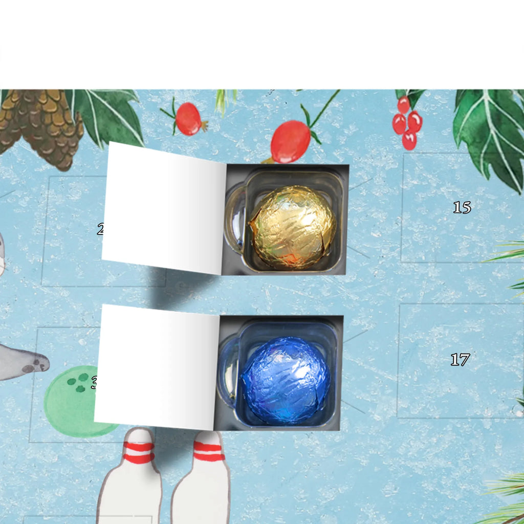 Chocolate advent calendar panda bowling giving, Gift, thank you, award, profit, athlete, Go Bowling
