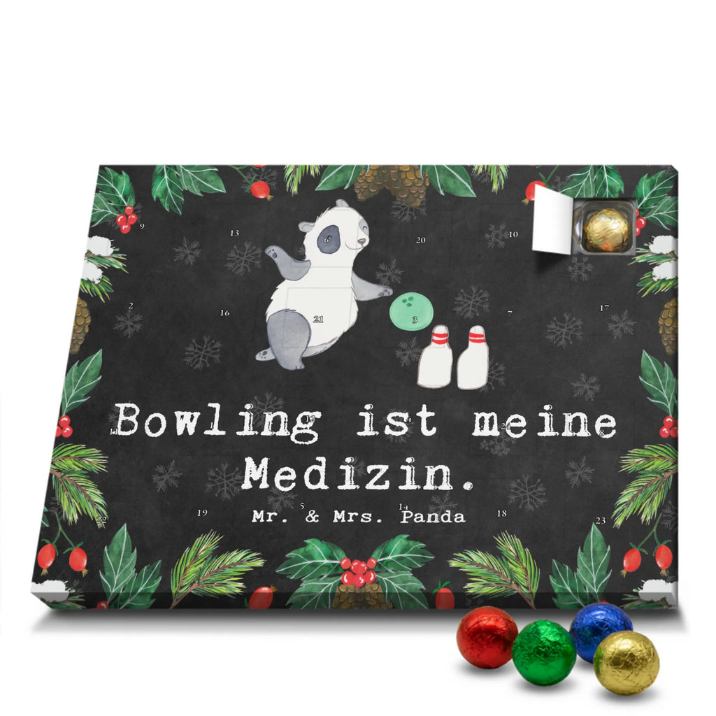 Chocolate advent calendar panda bowling giving, Gift, thank you, award, profit, athlete, Go Bowling