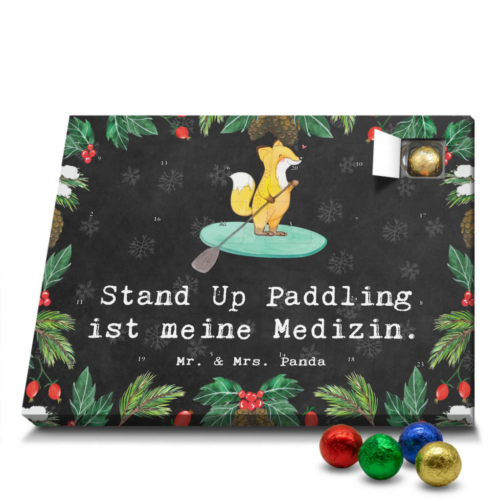 Chocolate advent calendar Fox Stand up paddling giving, Gift, thank you, award, profit, athlete