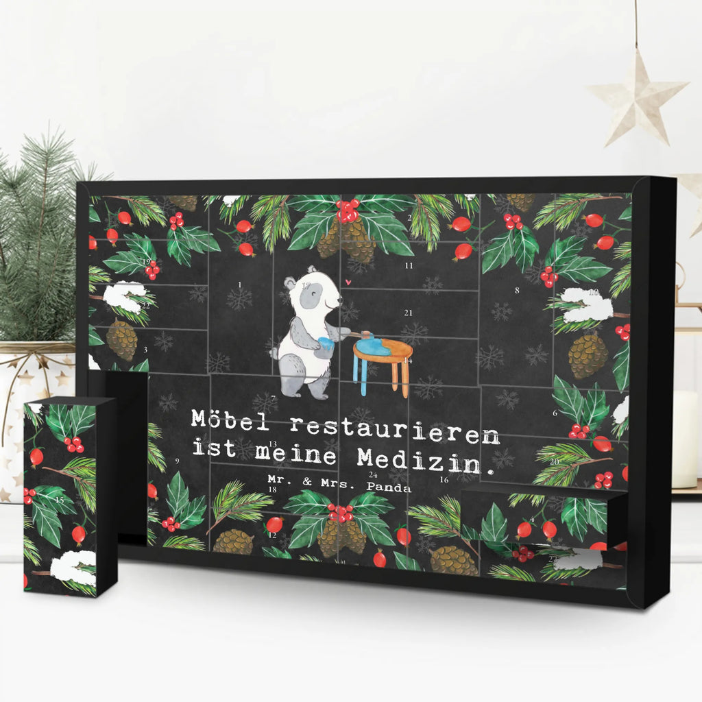 Fillable advent calendar panda restore furniture self filling, Advent calendar women, Advent calendar men, Advent calendar, Advent calendar 2020, Gift, sport, hobby, giving, thank you, award, profit, athlete, restorer, restore antique furniture, Restore furniture, craft