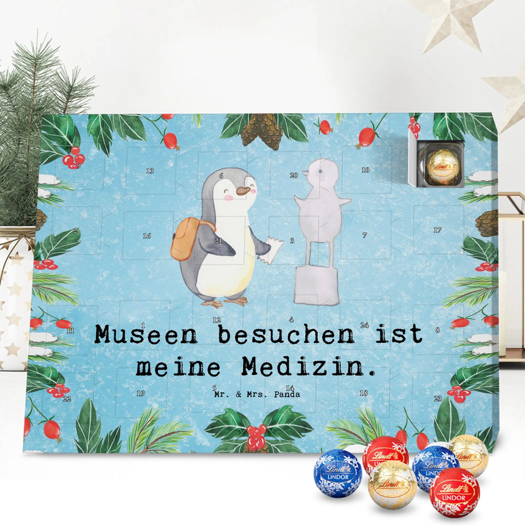 Chocolate advent calendar penguin to visit a museum giving, Gift, thank you, award, profit, athlete, museums, Visit museum