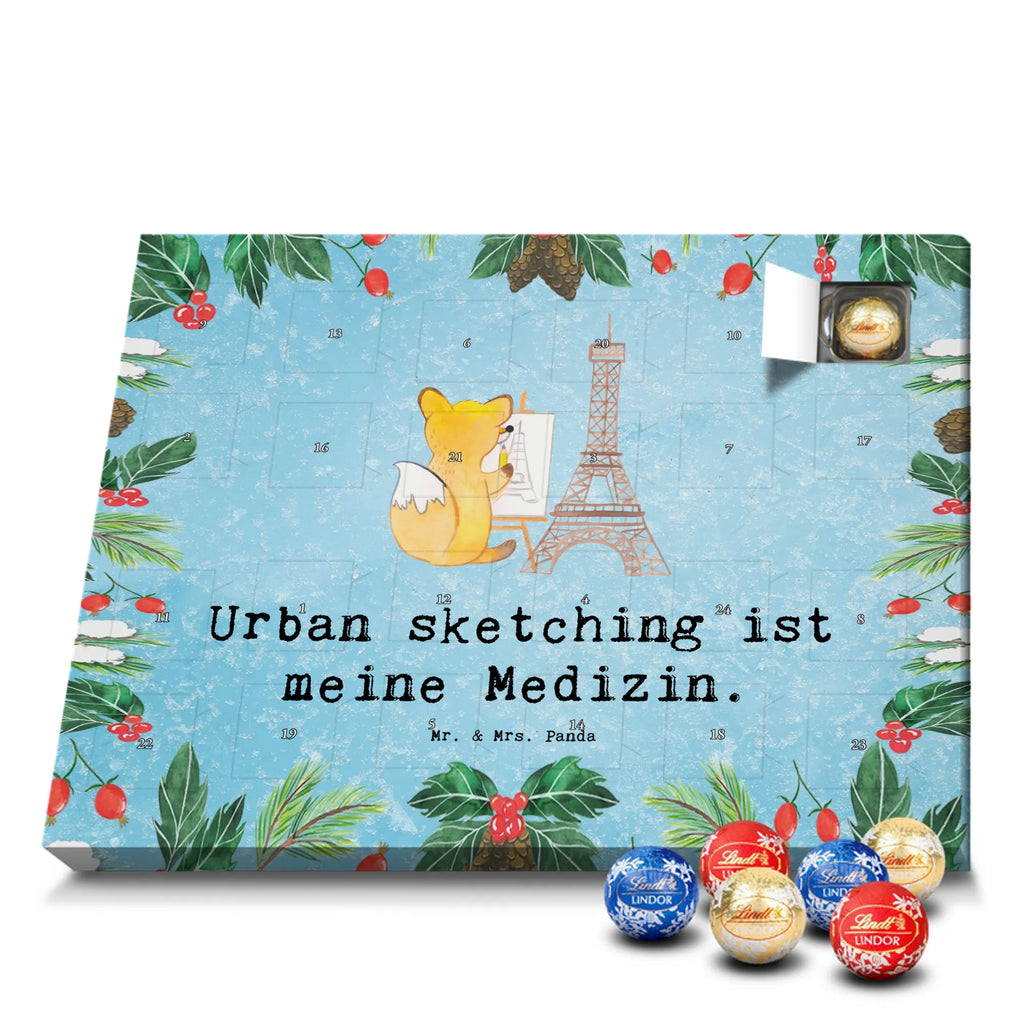 Chocolate advent calendar Fox Urban sketching giving, Gift, thank you, award, profit, athlete, painting, drawing, drawing school