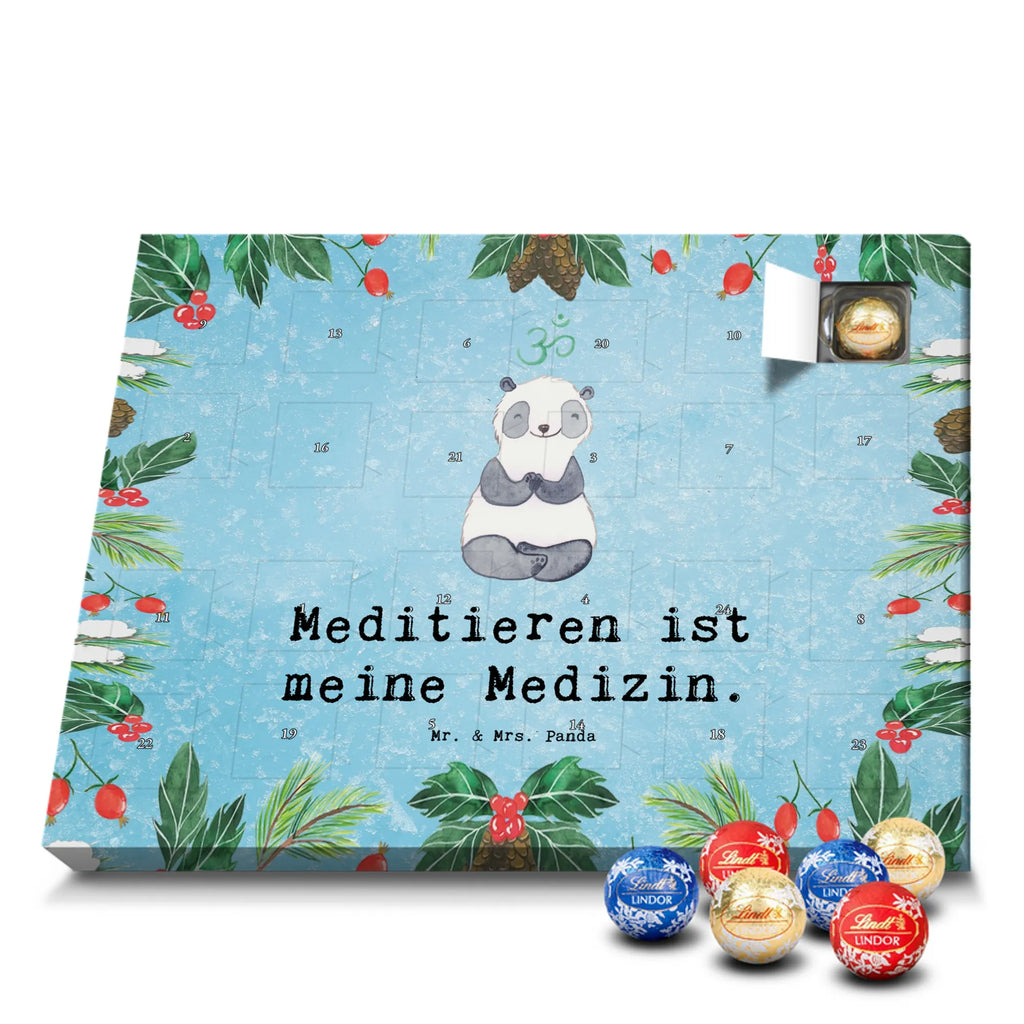 Chocolate advent calendar panda meditate giving, Gift, thank you, award, profit, athlete, meditation course, Meditate