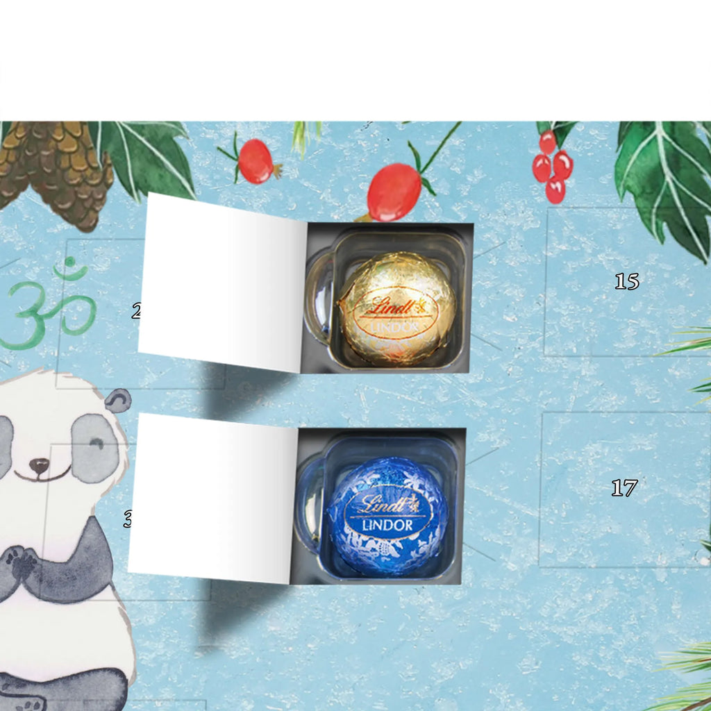 Chocolate advent calendar panda meditate giving, Gift, thank you, award, profit, athlete, meditation course, Meditate