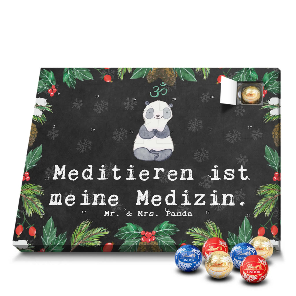 Chocolate advent calendar panda meditate giving, Gift, thank you, award, profit, athlete, meditation course, Meditate