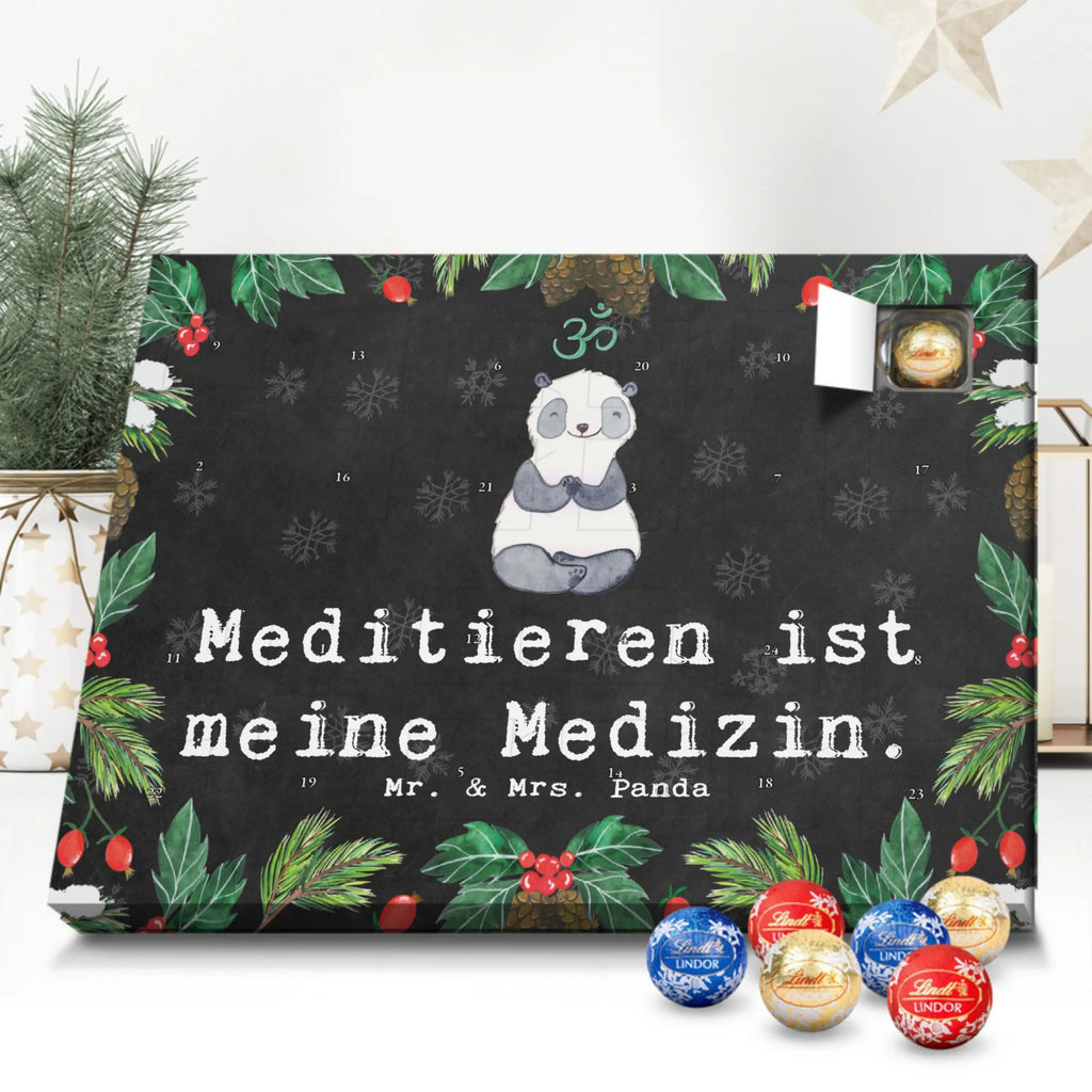 Chocolate advent calendar panda meditate giving, Gift, thank you, award, profit, athlete, meditation course, Meditate