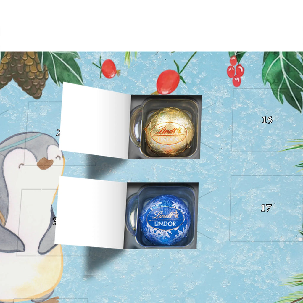 Chocolate advent calendar penguin Side trip giving, Gift, thank you, award, profit, athlete, Make trips, destinations, trip, travel
