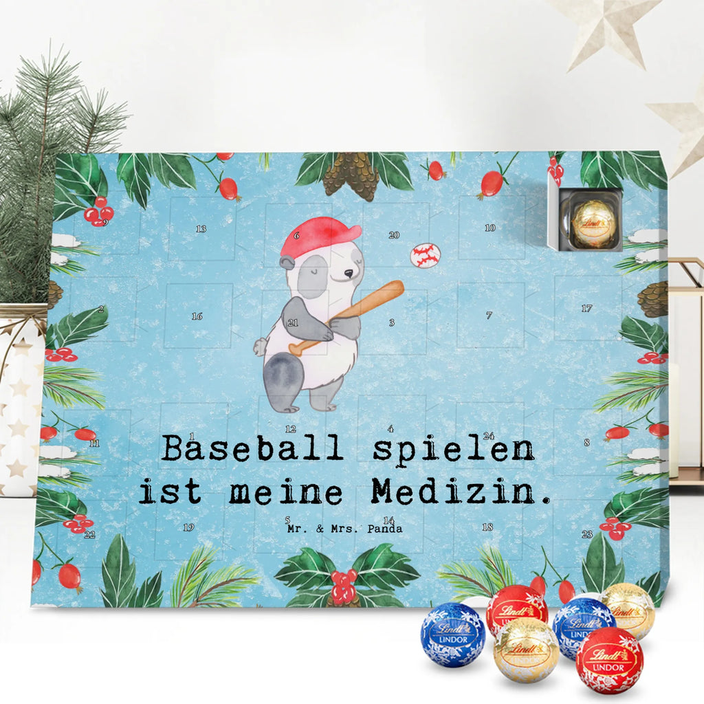 Chocolate advent calendar panda playing baseball giving, Gift, thank you, award, profit, athlete, baseball club, baseball field, play baseball, baseball games, ball sports