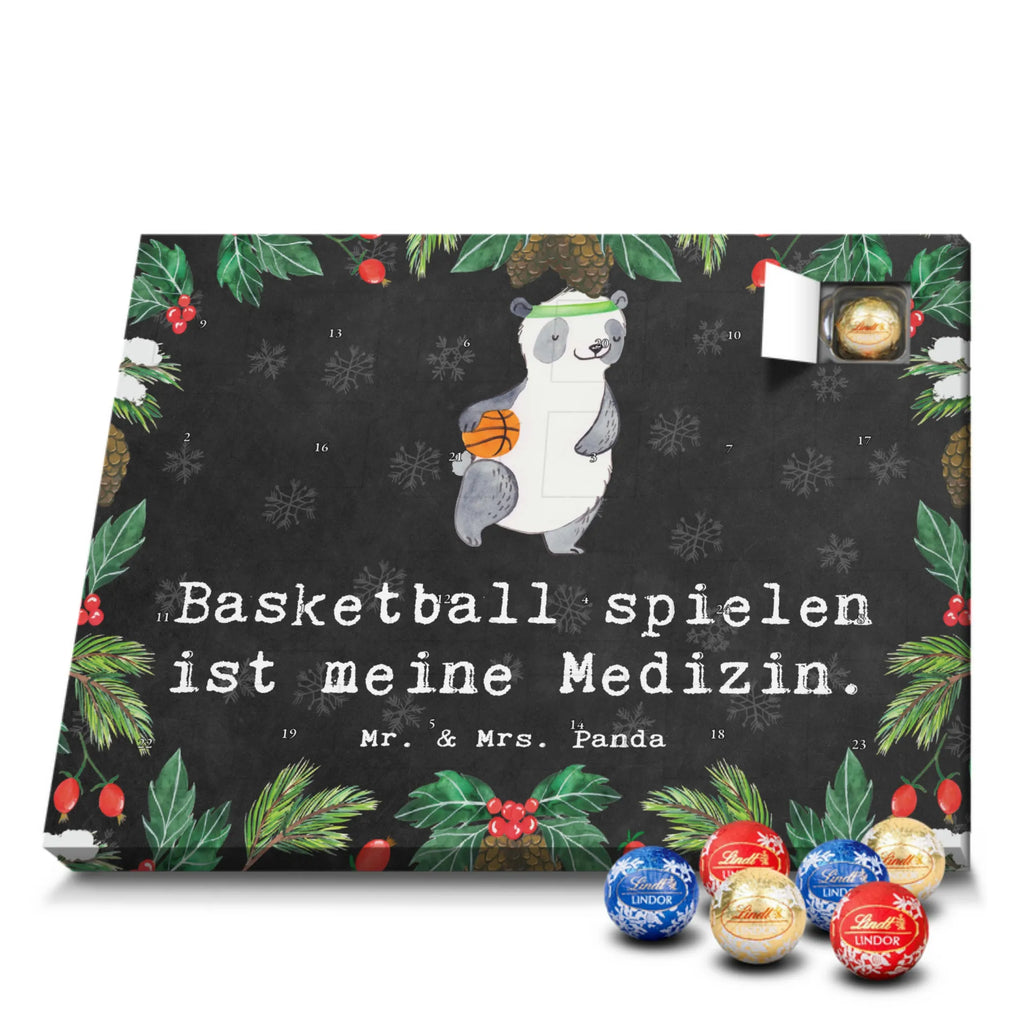 Chocolate advent calendar panda basketball giving, Gift, thank you, award, profit, athlete, basketball association, basketball court, basketball club
