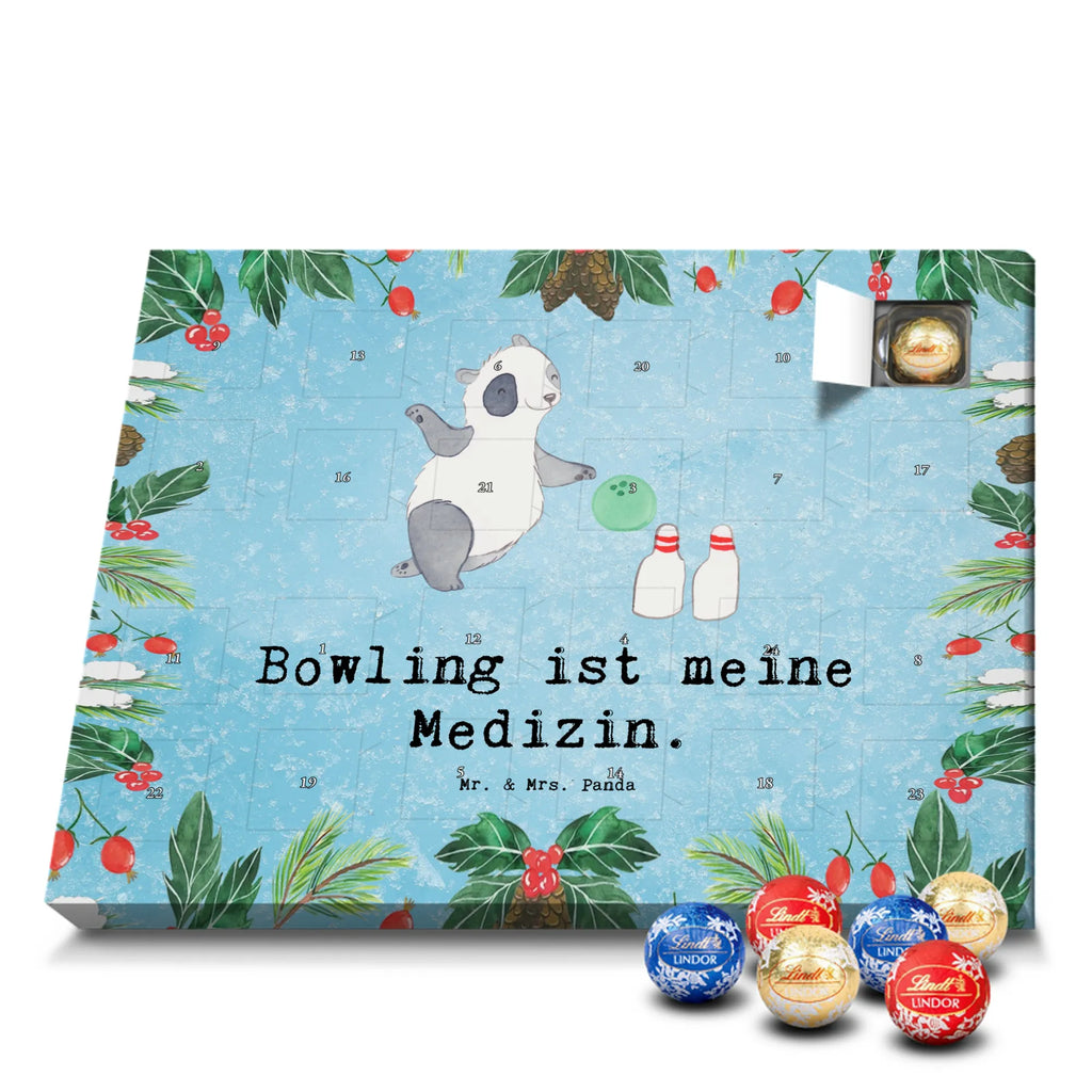 Chocolate advent calendar panda bowling giving, Gift, thank you, award, profit, athlete, Go Bowling