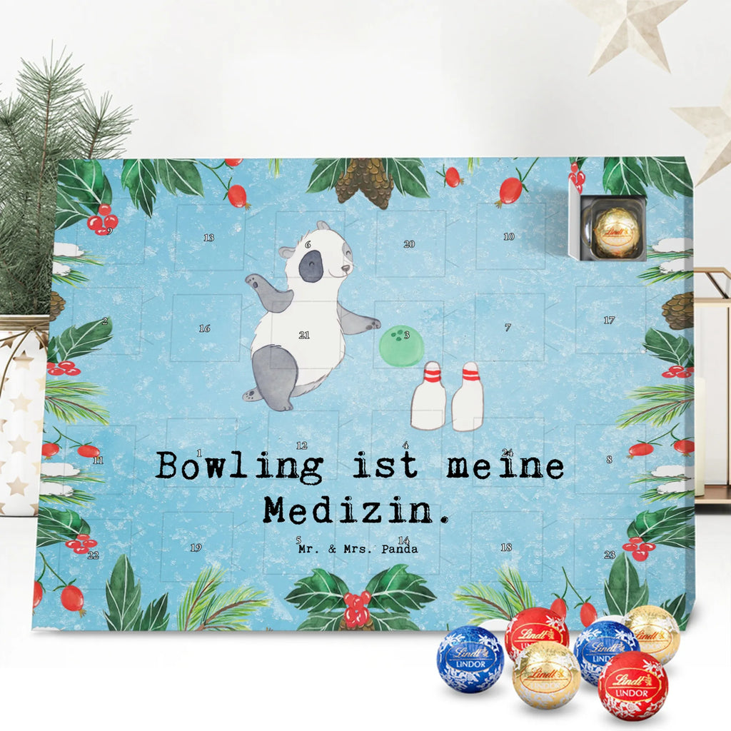 Chocolate advent calendar panda bowling giving, Gift, thank you, award, profit, athlete, Go Bowling