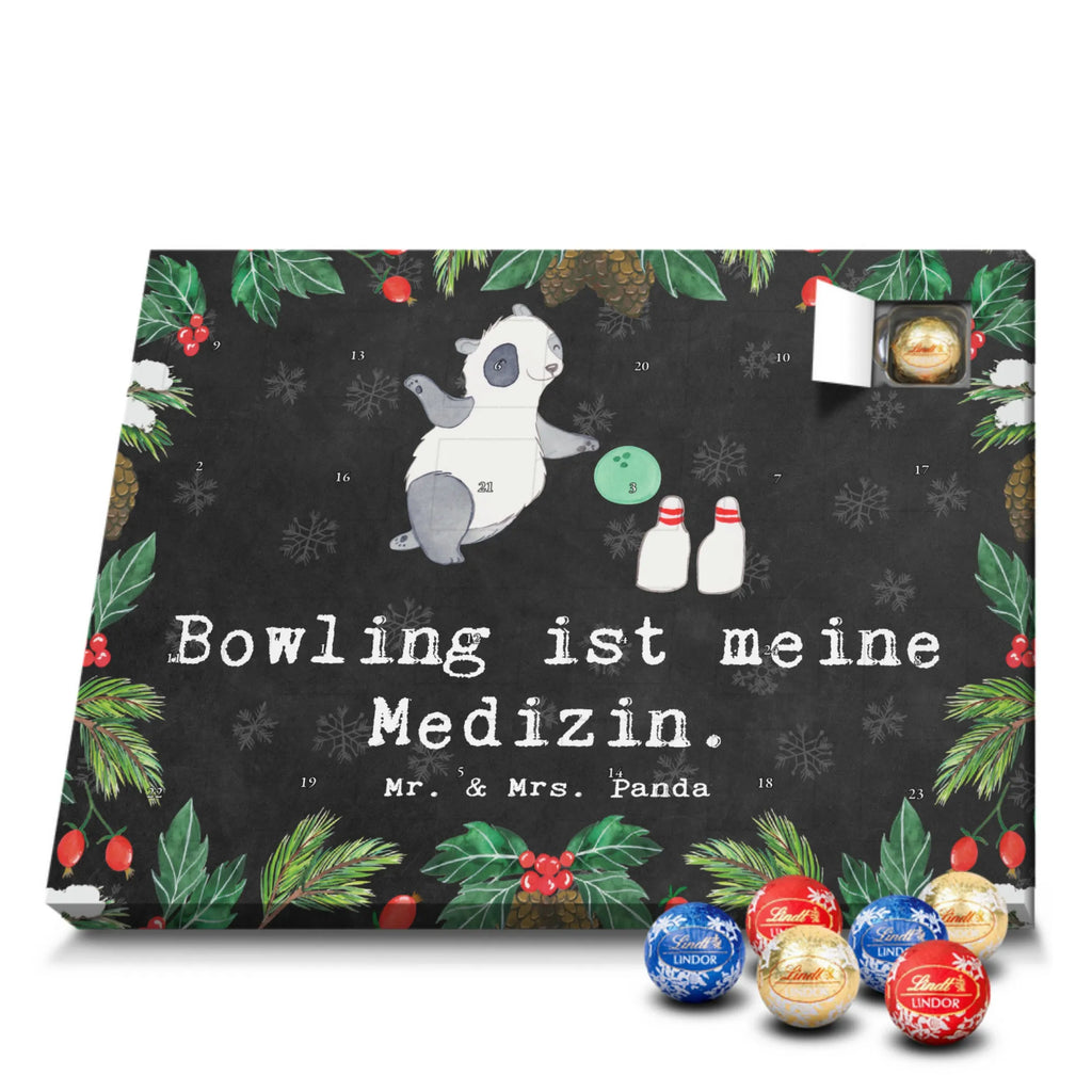 Chocolate advent calendar panda bowling giving, Gift, thank you, award, profit, athlete, Go Bowling