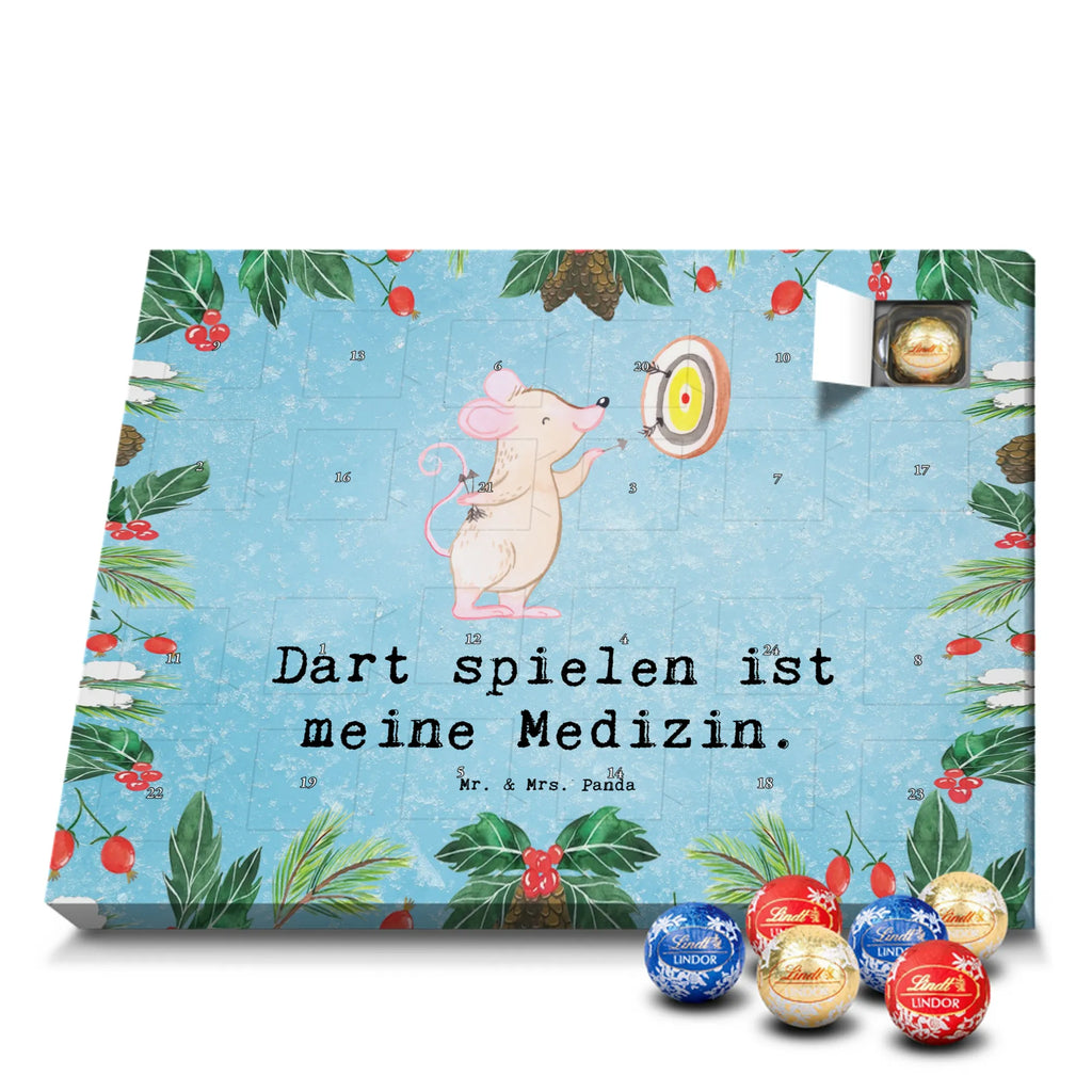 Chocolate advent calendar Mouse play darts giving, Gift, thank you, award, profit, athlete, Play darts, darts tournament