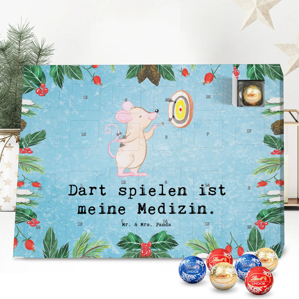 Chocolate advent calendar Mouse play darts giving, Gift, thank you, award, profit, athlete, Play darts, darts tournament