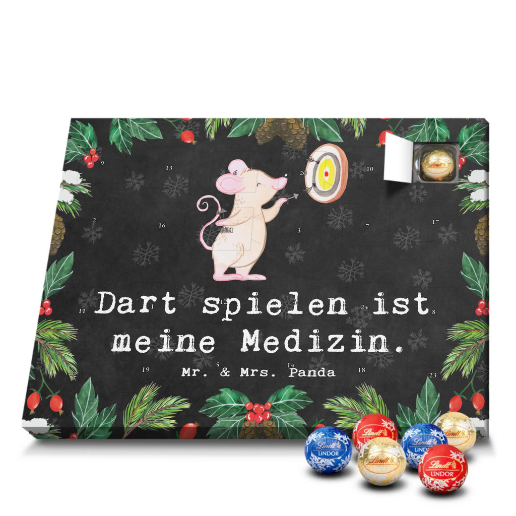 Chocolate advent calendar Mouse play darts giving, Gift, thank you, award, profit, athlete, Play darts, darts tournament