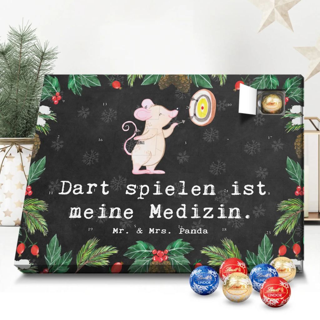 Chocolate advent calendar Mouse play darts giving, Gift, thank you, award, profit, athlete, Play darts, darts tournament