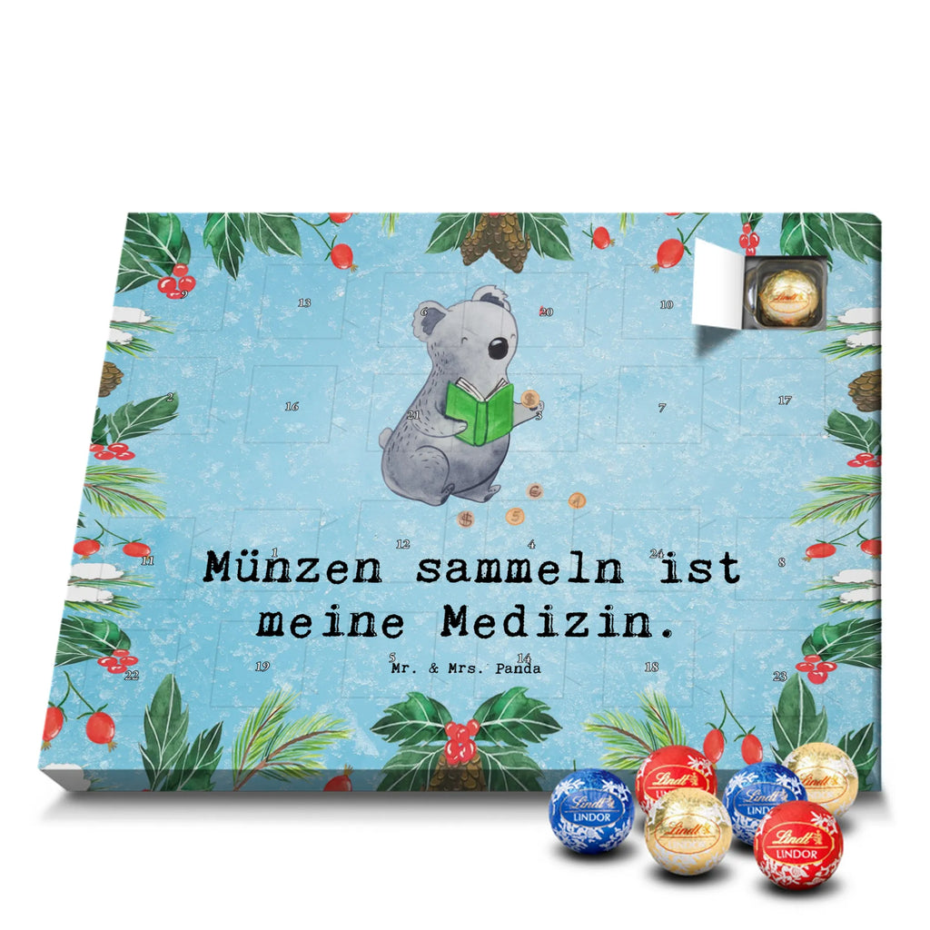 Chocolate advent calendar Koala bear collect coins giving, Gift, thank you, award, profit, athlete, numismatics, Collecting coins, coins from all over the world