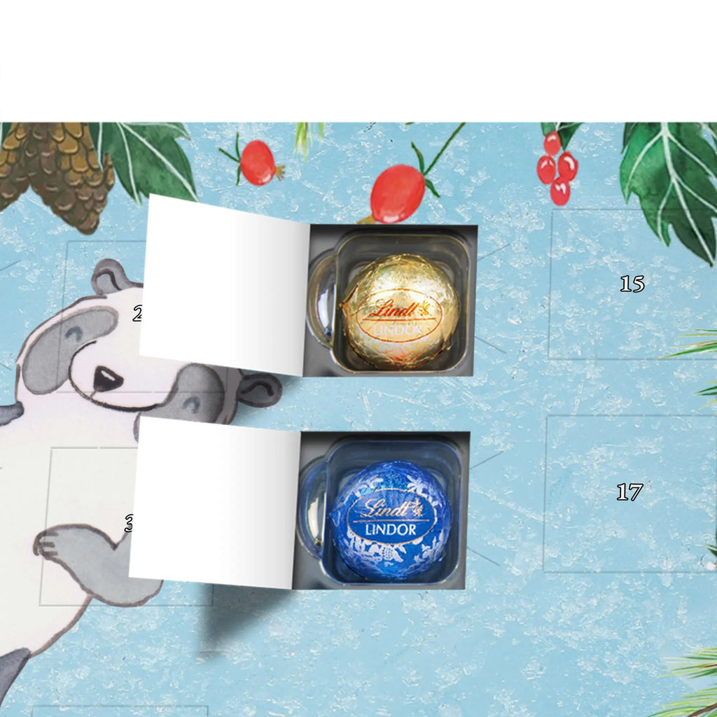 Chocolate advent calendar panda martial arts giving, Gift, thank you, award, profit, athlete, self defense, Martial arts