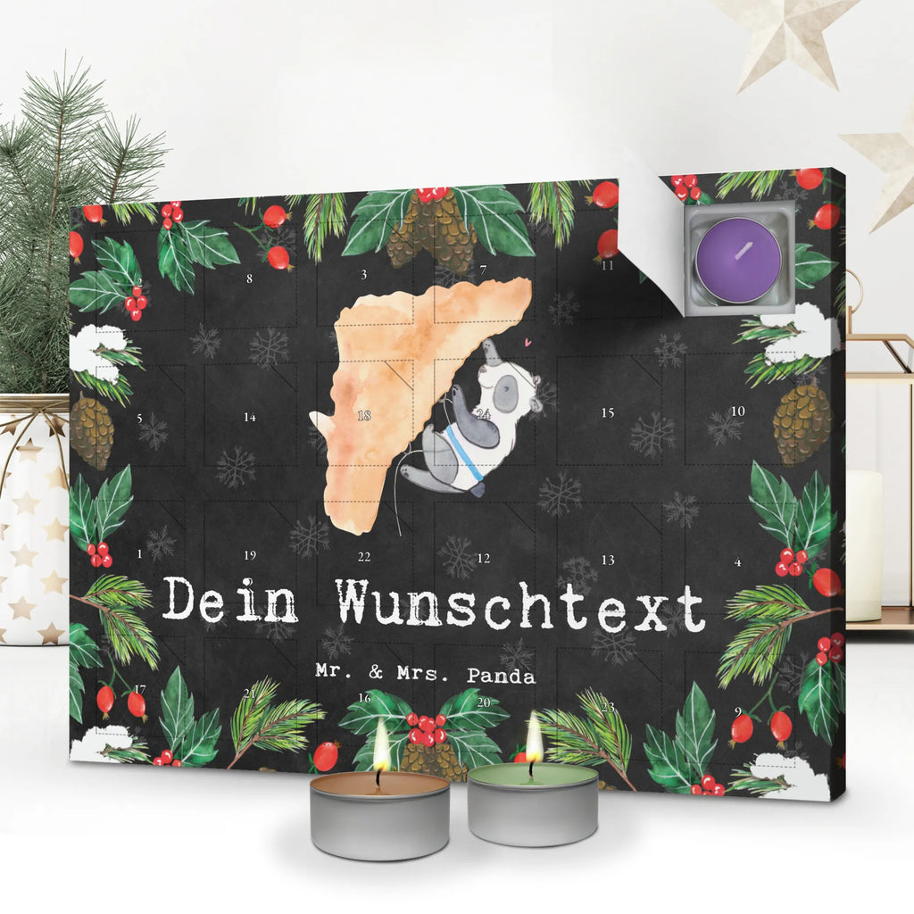 Personalisierter Duftkerzen Adventskalender Panda Klettern Personalisierter Duftkerzen Adventskalender, Geschenk, Schenken, Sport, Sportart, Hobby, Danke, Dankeschön, Auszeichnung, Gewinn, Sportler, Klettersport, Bouldern, Klettern, Kletterhalle