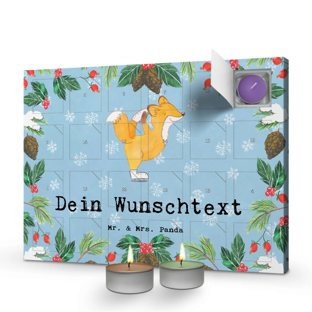 Personalisierter Duftkerzen Adventskalender Fuchs Eiskunstläufer Personalisierter Duftkerzen Adventskalender, Geschenk, Schenken, Sport, Sportart, Hobby, Danke, Dankeschön, Auszeichnung, Gewinn, Sportler, Eiskunstläuferin, Eiskunst, Eiskunstläufer