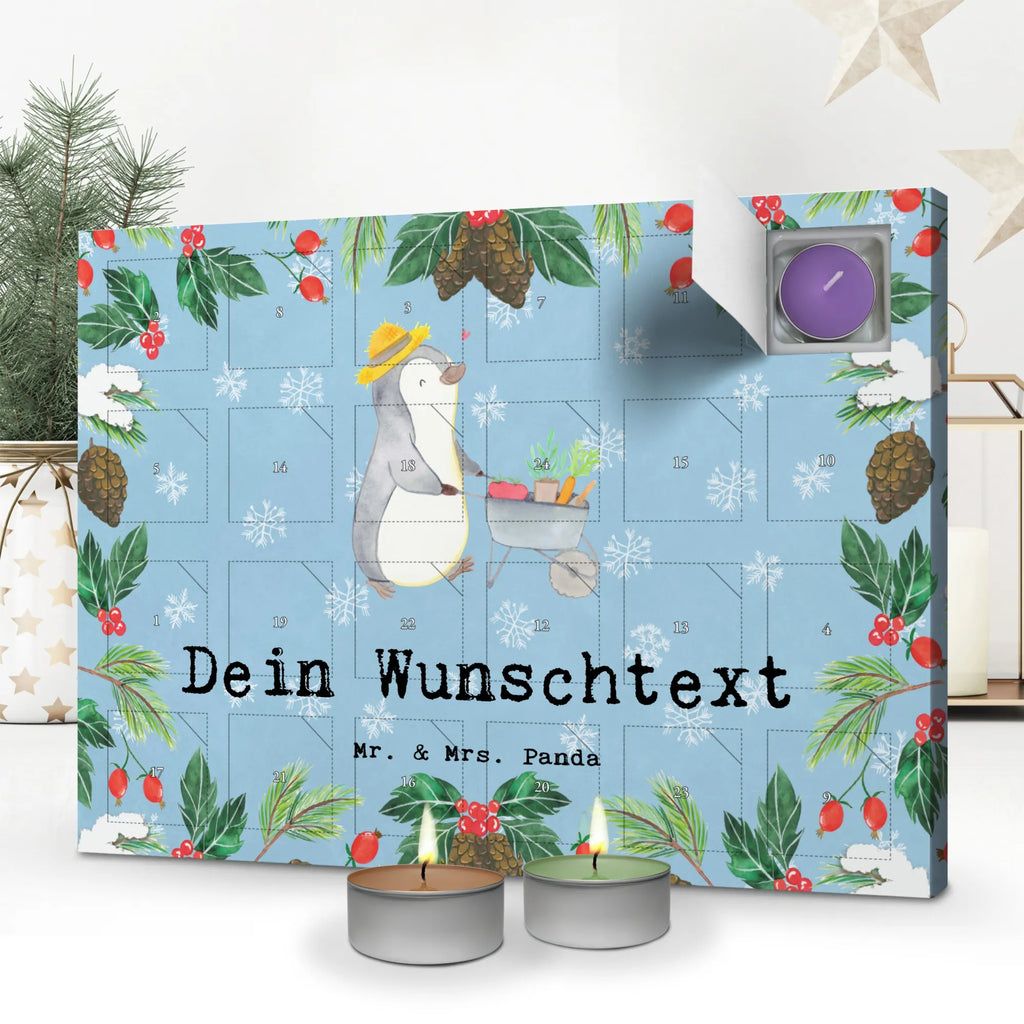 Personalisierter Duftkerzen Adventskalender Pinguin Gartenarbeit Personalisierter Duftkerzen Adventskalender, Geschenk, Schenken, Sport, Sportart, Hobby, Danke, Dankeschön, Auszeichnung, Gewinn, Sportler, Gartenpflege, Urban Gardening, Gartenarbeit, Gärtnern