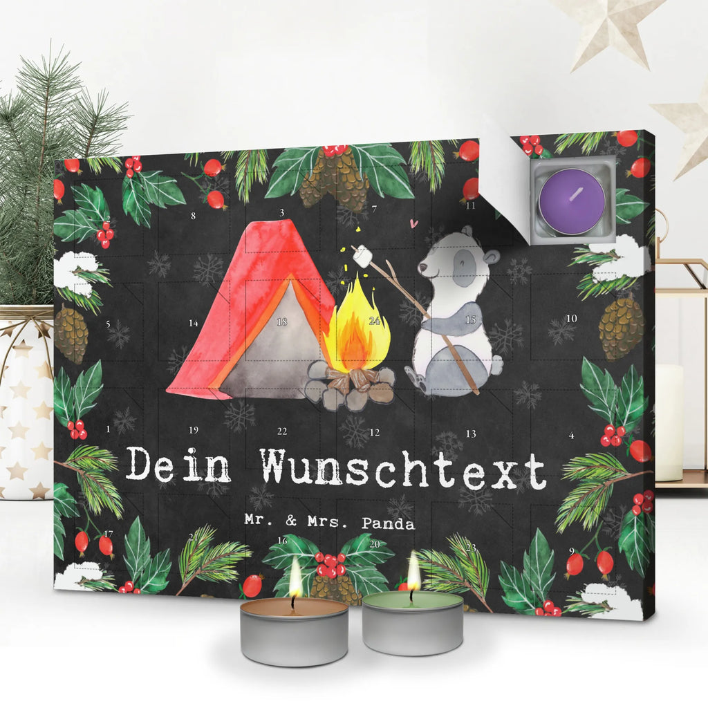 Personalisierter Duftkerzen Adventskalender Panda Campen Personalisierter Duftkerzen Adventskalender, Geschenk, Schenken, Sport, Sportart, Hobby, Danke, Dankeschön, Auszeichnung, Gewinn, Sportler, Campingplatz, Camping, Campen, Campen gehen, Zelten
