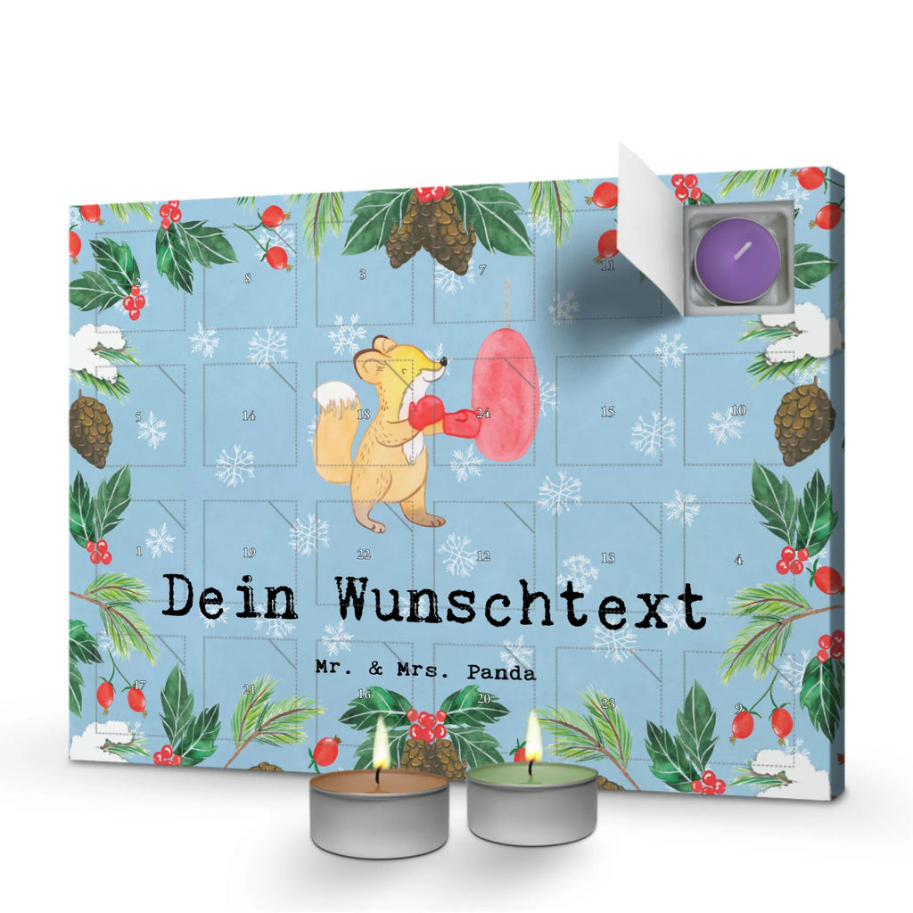  lis Boks Personalisierter Duftkerzen Adventskalender, Geschenk, Schenken, Sport, Sportart, Hobby, Danke, Dankeschön, Auszeichnung, Gewinn, Sportler, Boxen, Boxkampf, Boxtraining