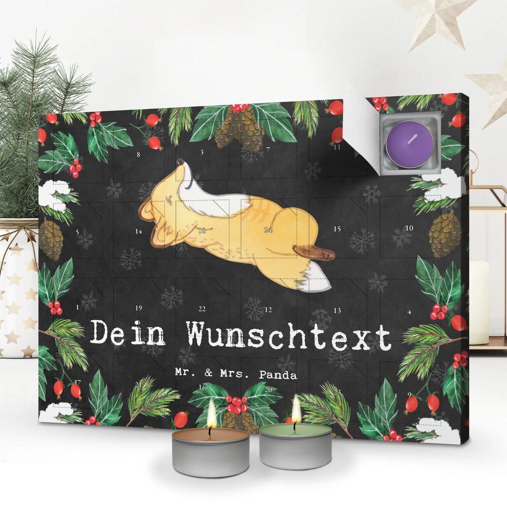 Fox crunches Personalisierter Duftkerzen Adventskalender, Geschenk, Schenken, Sport, Sportart, Hobby, Danke, Dankeschön, Auszeichnung, Gewinn, Sportler, Bauchpressen, Crunches, Fitnessstudio, Fitness