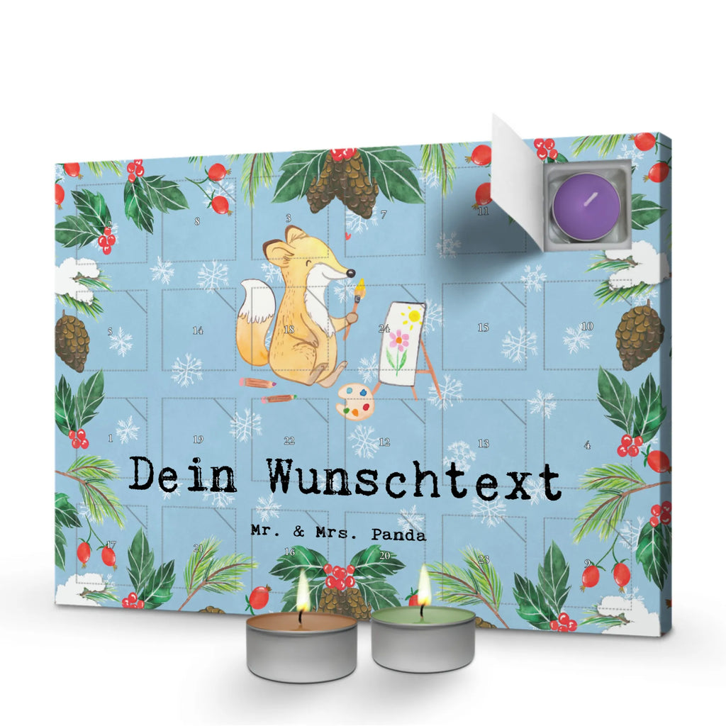 Personalisierter Duftkerzen Adventskalender Fuchs  Malen Personalisierter Duftkerzen Adventskalender, Geschenk, Schenken, Sport, Sportart, Hobby, Danke, Dankeschön, Auszeichnung, Gewinn, Sportler, Hobbyzeichner, Zeichnen, Künstler, Malen, Künstlerin