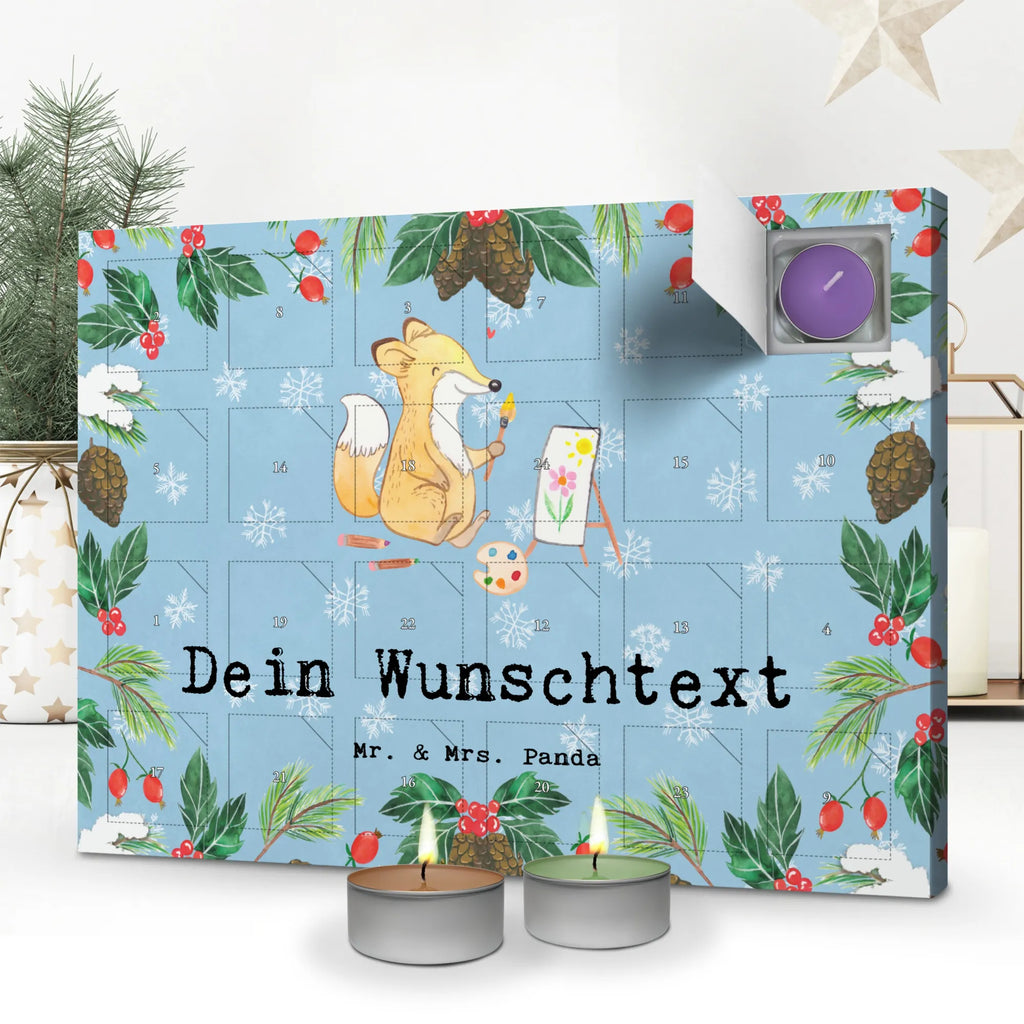 Personalisierter Duftkerzen Adventskalender Fuchs  Malen Personalisierter Duftkerzen Adventskalender, Geschenk, Schenken, Sport, Sportart, Hobby, Danke, Dankeschön, Auszeichnung, Gewinn, Sportler, Hobbyzeichner, Zeichnen, Künstler, Malen, Künstlerin
