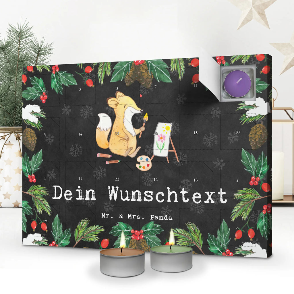 Personalisierter Duftkerzen Adventskalender Fuchs  Malen Personalisierter Duftkerzen Adventskalender, Geschenk, Schenken, Sport, Sportart, Hobby, Danke, Dankeschön, Auszeichnung, Gewinn, Sportler, Hobbyzeichner, Zeichnen, Künstler, Malen, Künstlerin