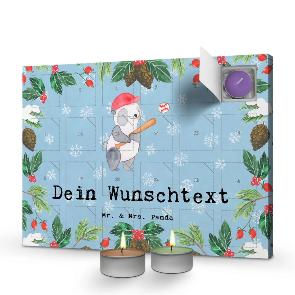 Personalisierter Duftkerzen Adventskalender Panda Baseball spielen Personalisierter Duftkerzen Adventskalender, Geschenk, Schenken, Sport, Sportart, Hobby, Danke, Dankeschön, Auszeichnung, Gewinn, Sportler, Ballsport, Baseball spielen, Baseball Match, Baseballverein, Baseballplatz